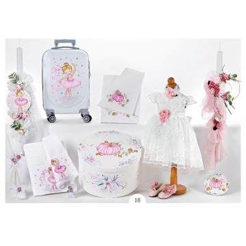 BULA Σετ Βάπτισης Ξύλινο κουτί κολοκύθα Κ2609